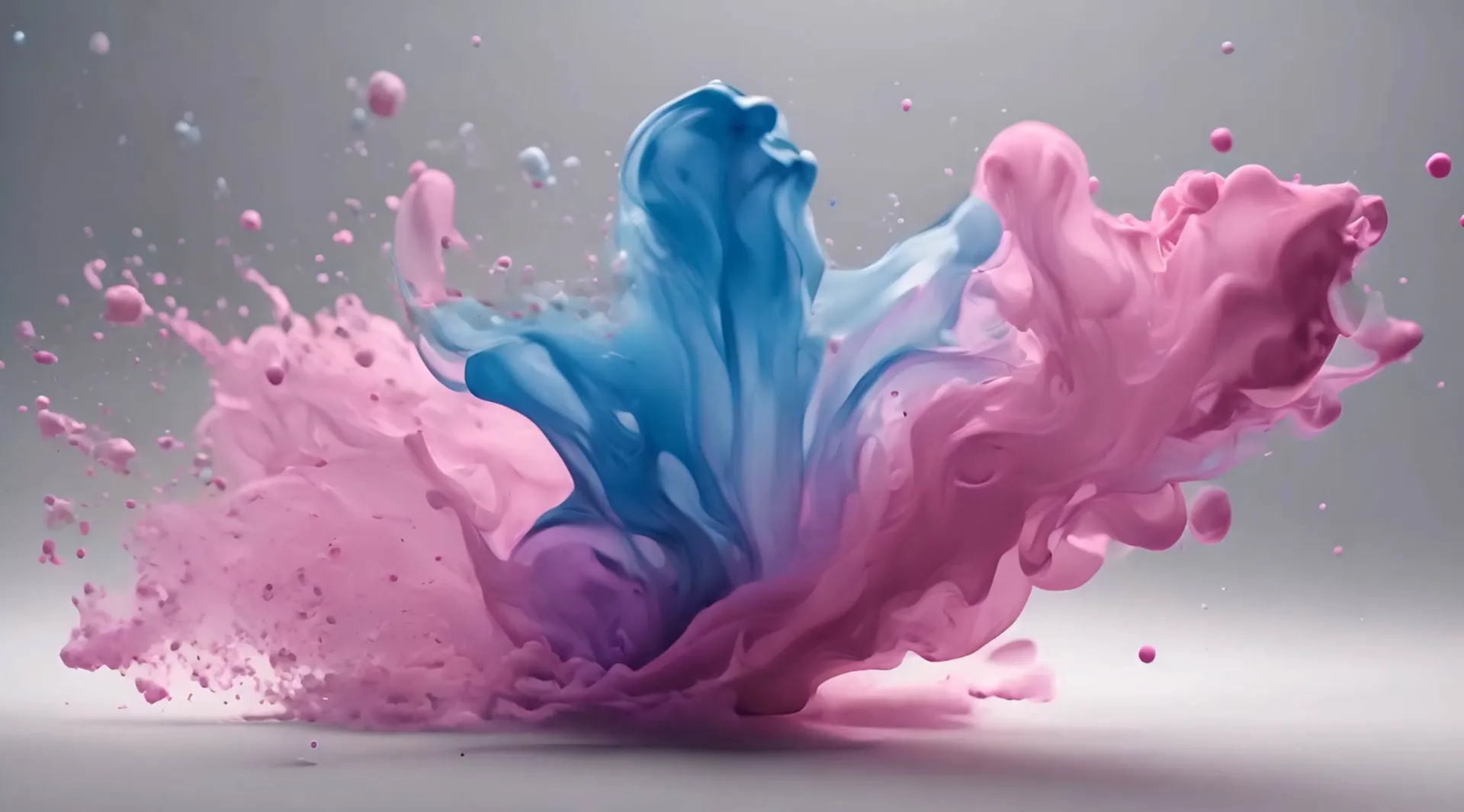 Pink and Blue Ballet Fluid Art Stock Video